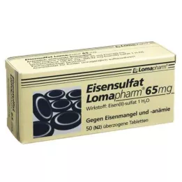 EISENSULFAT Lomapharm 65 mg kaetud tablett, 50 tk
