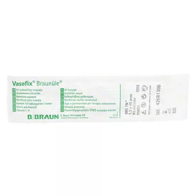 VASOFIX Pruun toru 18 G 45 mm roheline, 1 tk