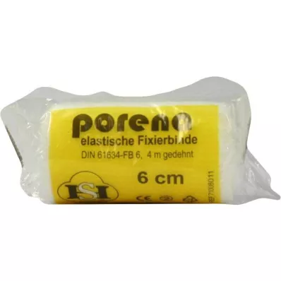 PORENA Elastiline marliriidest side 6 cm valge koos tšelloga, 1 tk