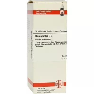 HAMAMELIS D 3 Lahjendus, 50 ml