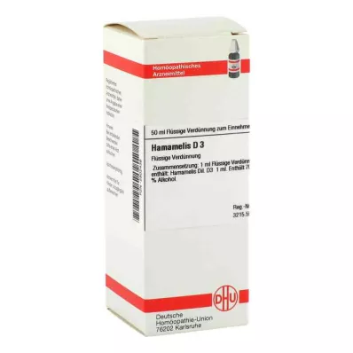 HAMAMELIS D 3 Lahjendus, 50 ml
