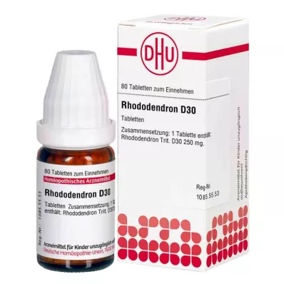 RHODODENDRON D 30 tabletti, 80 tk