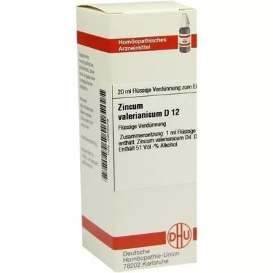 ZINCUM VALERIANICUM D 12 Lahjendus, 20 ml