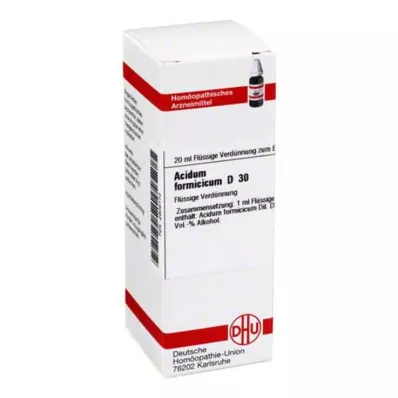 ACIDUM FORMICICUM D 30 Lahjendus, 20 ml ACIDUM FORMICICUM D 30 Lahjendus, 20 ml