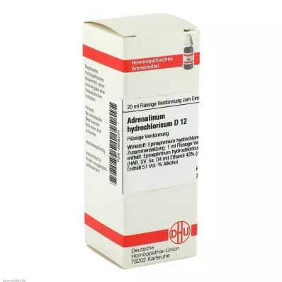 ADRENALINUM HYDROCHLORICUM D 12 Lahjendus, 20 ml ADRENALINUM HYDROCHLORICUM D 12 Lahjendus, 20 ml