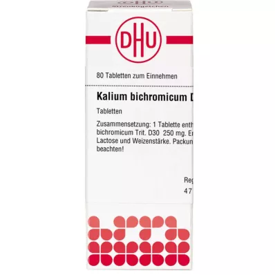 KALIUM BICHROMICUM D 30 tabletti, 80 tk