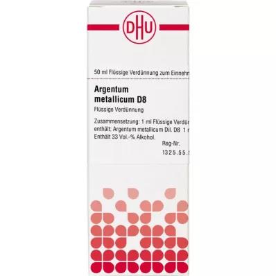 ARGENTUM METALLICUM D 8 lahjendus, 50 ml