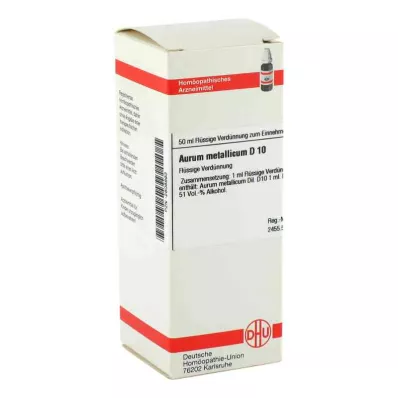 AURUM METALLICUM D 10 lahjendus, 50 ml