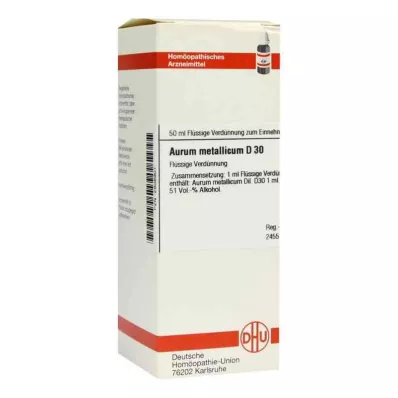 AURUM METALLICUM D 30 Lahjendus, 50 ml