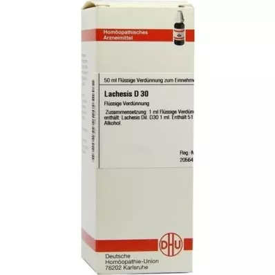 LACHESIS D 30 Lahjendus, 50 ml