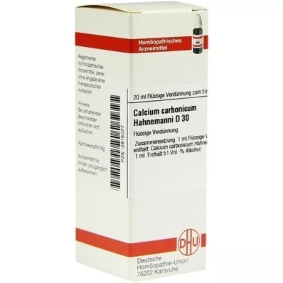 CALCIUM CARBONICUM Hahnemanni D 30 lahjendus, 20 ml