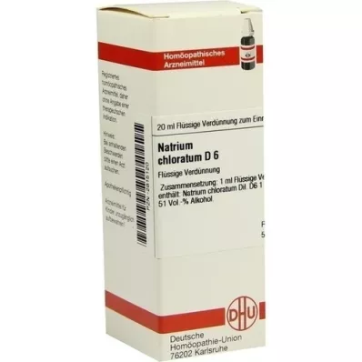 NATRIUM CHLORATUM D 6 Lahjendus, 20 ml