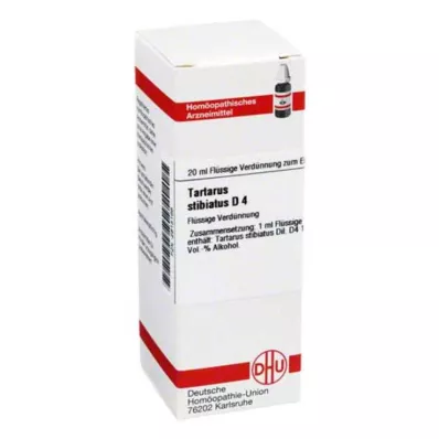TARTARUS STIBIATUS D 4 lahjendus, 20 ml TARTARUS STIBIATUS D 4 lahjendus, 20 ml