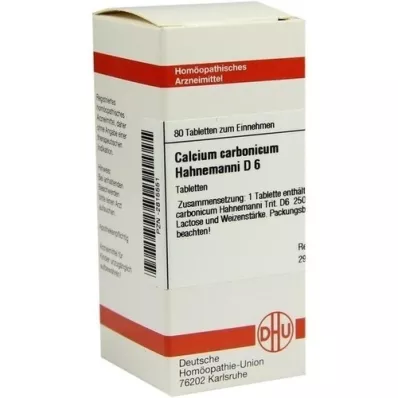 CALCIUM CARBONICUM Hahnemanni D 6 tabletti, 80 tk