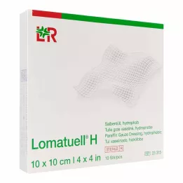 LOMATUELL H Salvtüll 10x10 cm steriilne, 10 tk