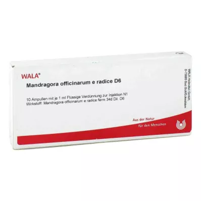 MANDRAGORA OFFICINARIUM e radice D 6 ampullid, 10X1 ml MANDRAGORA OFFICINARIUM e radice D 6 ampullid, 10X1 ml