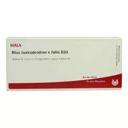 RHUS TOXICODENDRON E foliis D 30 ampulli, 10X1 ml