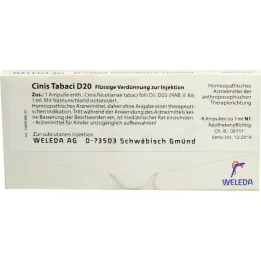 CINIS TABACI D 20 ampulli, 8X1 ml