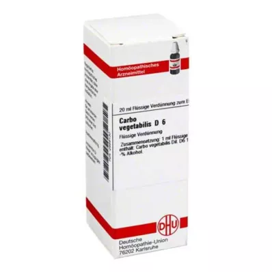 CARBO VEGETABILIS D 6 Lahjendus, 20 ml