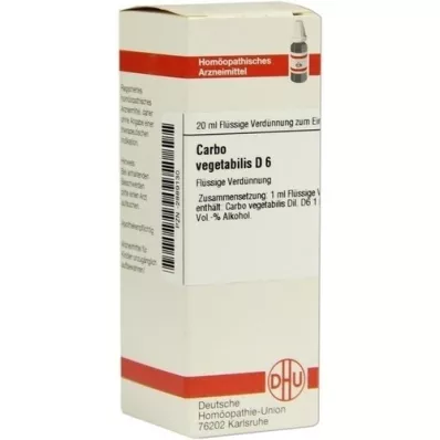 CARBO VEGETABILIS D 6 Lahjendus, 20 ml