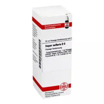HEPAR SULFURIS D 6 Lahjendus, 20 ml