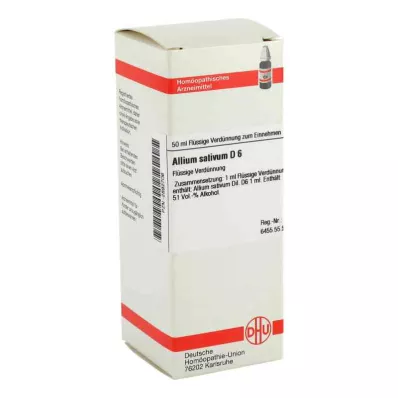ALLIUM SATIVUM D 6 Lahjendus, 50 ml ALLIUM SATIVUM D 6 Lahjendus, 50 ml