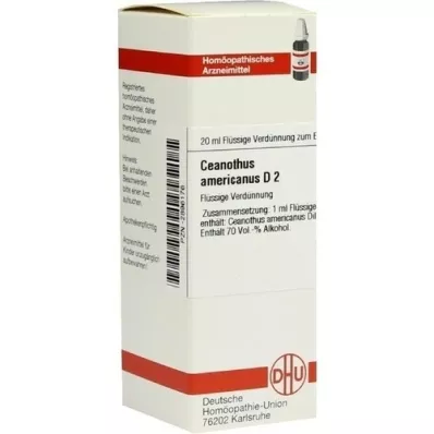 CEANOTHUS AMERICANUS D 2 Lahjendus, 20 ml