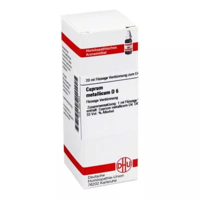 CUPRUM METALLICUM D 6 Lahjendus, 20 ml