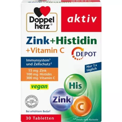 DOPPELHERZ Zinc+Histidine Depot tabletid aktiivsed, 30 tk