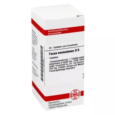 FUCUS VESICULOSUS D 6 tabletti, 80 tk