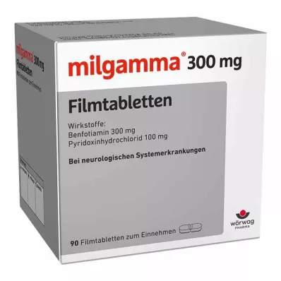MILGAMMA 300 mg õhukese polümeerikattega tabletid, 90 tk