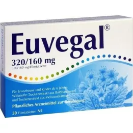 EUVEGAL 320 mg/160 mg õhukese polümeerikattega tabletid, 50 tk