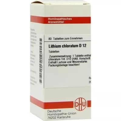 LITHIUM CHLORATUM D 12 tabletti, 80 tk