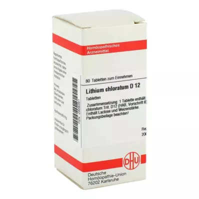 LITHIUM CHLORATUM D 12 tabletti, 80 tk