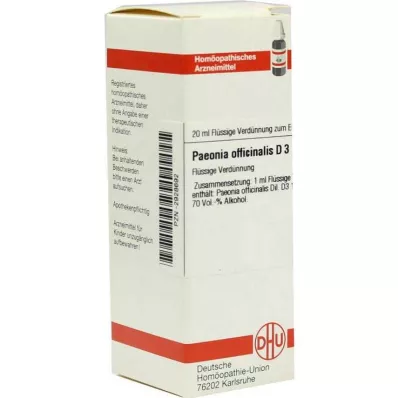 PAEONIA OFFICINALIS D 3 Lahjendus, 20 ml PAEONIA OFFICINALIS D 3 Lahjendus, 20 ml