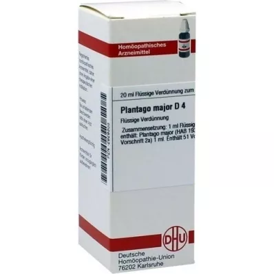 PLANTAGO MAJOR D 4 lahjendus, 20 ml