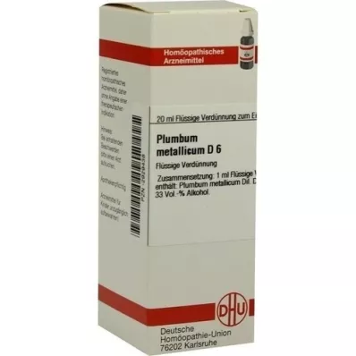 PLUMBUM METALLICUM D 6 Lahjendus, 20 ml