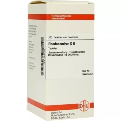 RHODODENDRON D 6 tabletti, 200 tk