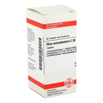 RHUS TOXICODENDRON C 30 tabletti, 80 tk RHUS TOXICODENDRON C 30 tabletti, 80 tk