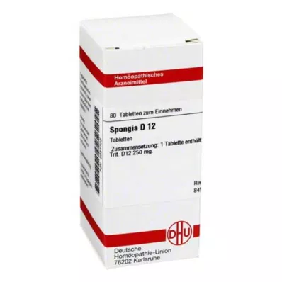 SPONGIA D 12 tabletti, 80 tk SPONGIA D 12 tabletti, 80 tk
