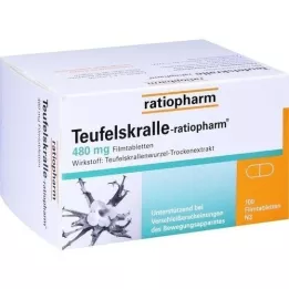 TEUFELSKRALLE-RATIOPHARM Õhukese polümeerikattega tabletid, 100 tk