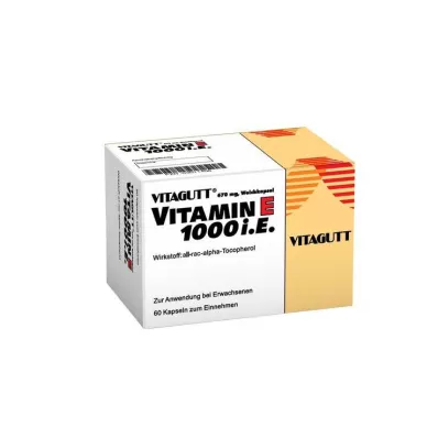 VITAGUTT E-vitamiin 1000 pehmet kapslit, 60 tk
