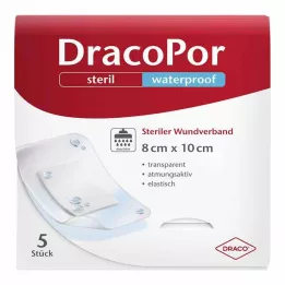 DRACOPOR veekindel haavaside 8x10 cm steriilne, 5 tk