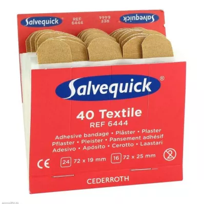 SALVEQUICK Plaster Strips elastic Refill 6444, 40 tk