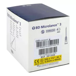 BD MICROLANCE Kanüül 20 G 1 1/2 0,9x40 mm, 100 tk