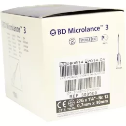 BD MICROLANCE Kanüül 22 G 1 1/4 0,7x30 mm, 100 tk