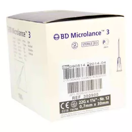 BD MICROLANCE Kanüül 22 G 1 1/4 0,7x30 mm, 100 tk