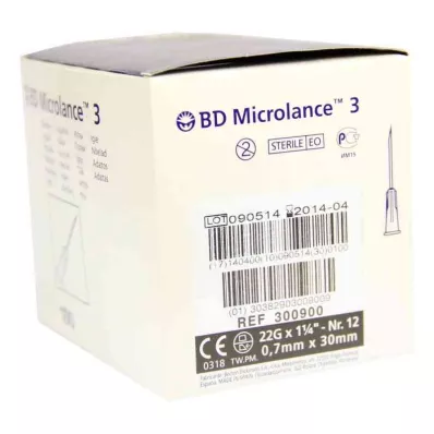 BD MICROLANCE Kanüül 22 G 1 1/4 0,7x30 mm, 100 tk