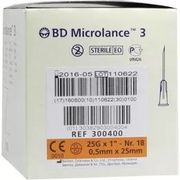 BD MICROLANCE Kanüül 25 G 1 0,5x25 mm, 100 tk