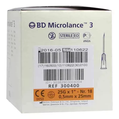 BD MICROLANCE Kanüül 25 G 1 0,5x25 mm, 100 tk
